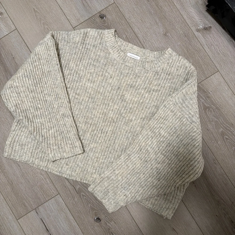 Topshop Gray Crew Neck Sweater - Picture 3 of 3